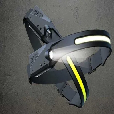 Porodo LifeStyle Outdoor Lightbar Headlamp with Motion Sensor - Black-Grey